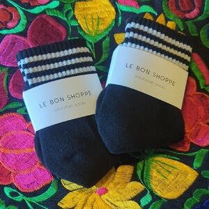 🎄 LAST Final Drop 🎄Le Bon Shoppe Black and White Girlfriend Socks